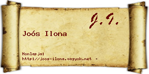 Joós Ilona névjegykártya
