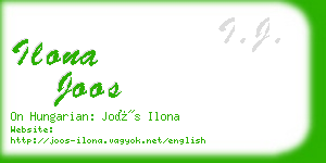 ilona joos business card